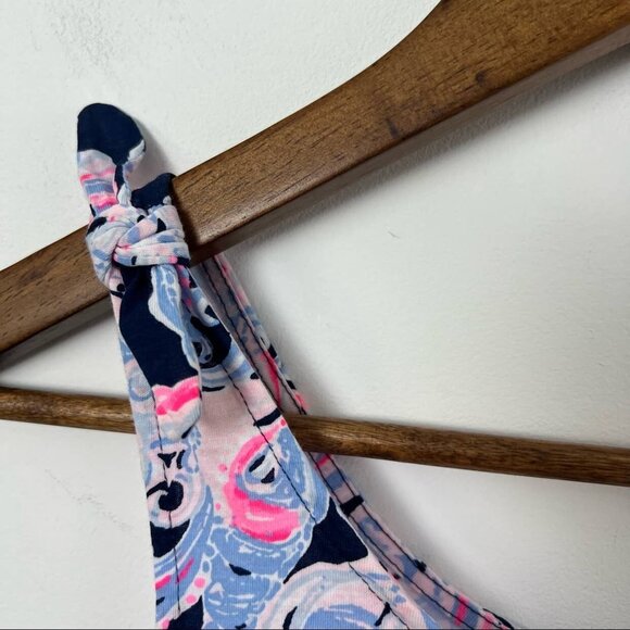 Lilly Pulitzer Girls High Tide Navy It’s For Shore Cady Romper Size L - Picture 4 of 5